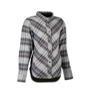 Camisas de aramida de motocicleta certificadas de estilo europeo para damas Casual Plaid verano bordado primera protección - Product Image 5