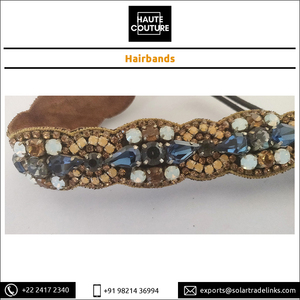 Offre Spéciale sur strass fait à la main pour femmes filles marron et saphir bandeaux bandeaux de vendeur indien - Product Image 4