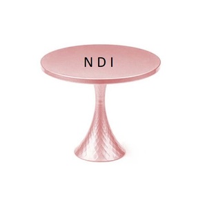 Soporte de pastel de metal de aluminio de un solo nivel con acabado de oro rosa, soporte de pastel de forma personalizada para servir postres - Product Image 1