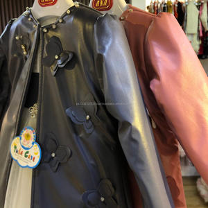 Manteau en cuir pour femme, fait à la main, avec redingote, tenue de fête, fantaisie - Product Image 5