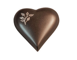 Recuerdo de corazón elegante, urna de cremación, suministros funerarios, BRASSWORLD, INDIA - Product Image 1