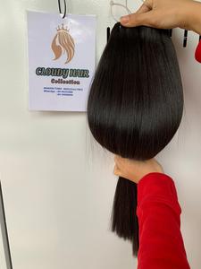 Cabello humano de color natural liso súper doble hueso, cabello vietnamita virgen crudo 100, cabello vietnamita súper doble dibujado - Product Image 2