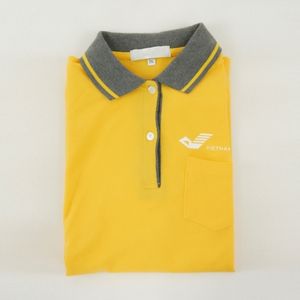 เสื้อโปโลปกเสื้อแขนสั้นผ้าทอเป็นมิตรกับสิ่งแวดล้อมป้องกันรอยยับสำหรับฤดูร้อนออกแบบโลโก้ได้ตามต้องการ - Product Image 1