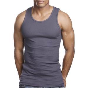 Camiseta de entrenamiento de tela transpirable para hombre, top de gimnasio liso de alta calidad, venta al por mayor - Product Image 2