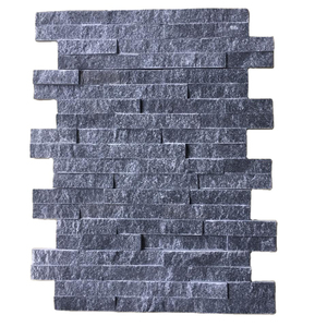 Design moderne, marbre noir naturel à 100%, culture empilée pour revêtement mural extérieur avec finition de surface fendue, garantie à vie - Product Image 1