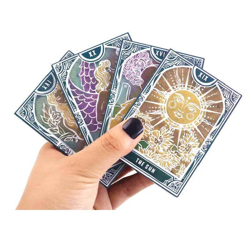 Paquete de moldes de silicona para tarjeta de Tarot, set de 4 tarjetas de adivinación mágica, molde de resina epoxi, manualidades artesanales, accesorios de bruja Prophecy, herramienta de juego para fiesta y Halloween