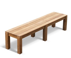 Bancos de Madera Maciza sin Respaldo de 2 m, Diseño Moderno, Banco para Exteriores, Escuela, Gimnasio - Product Image 2