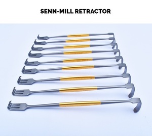 Rétracteur manuel Sharp 3 dents 10.5mm en acier inoxydable Senn Miller Base pour instruments chirurgicaux - Product Image 4