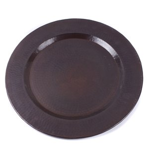 Assiette de présentation moderne pour la maison, grande assiette ronde en métal pour servir, décoration de table à manger, assiette de présentation décorative - Product Image 1