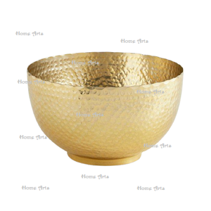 Cuenco para servir alimentos martillados de aluminio, cuenco para servir chocolates de forma redonda de Color dorado para uso en fiestas de bodas - Product Image 2