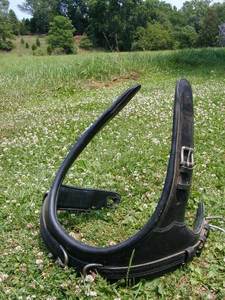 Collar de Cuero para Caballo Francés, Acolchado Suave, para Carruaje, Collar de Cuero Negro para Arnés de Caballo, Collar de Cuero Personalizado para Caballo - Product Image 3