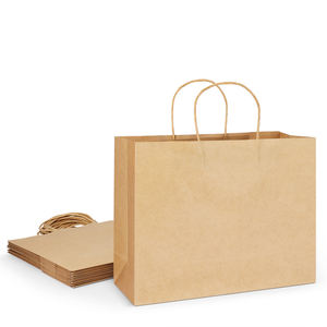 Bolsa de papel Material Kraft Comida rápida/Regalo/Compras Mango retorcido Bolsa de papel Kraft marrón conveniente de Vietnam - Product Image 3