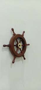 Style nautique 6 \ "roue de bateau en bois et laiton écologique poli décoration de la maison caisse cadeau modèle - Product Image 5