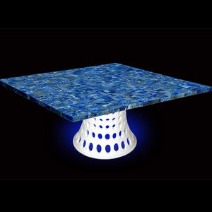 Mesa con forma cuadrada de lapislázuli azul, bonita - Product Image 1