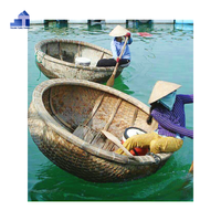 Bateaux vietnamiens en bambou / Bateau en bambou / Coracle en bambou / Bateau de pêche à rames à vendre Contact +84 963 949 178