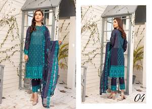 Robe longue d'été pour femme Blossom, style A-Line, Salwar Kameez, brodée, style pakistanais, en coton lawn, pour mariages et fêtes - Product Image 2