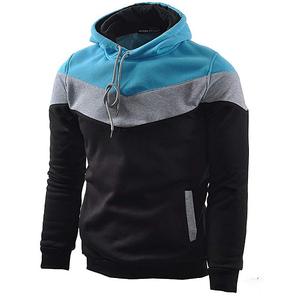 Sweat à capuche à manches irrégulières pour hommes, vêtement uni et respirant, Streetwear, froissé, couleur unie, collection 100% - Product Image 1