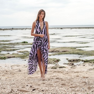 Cárdigan elegante con estampado de piel de animal 100% rayón personalizado fabricante Bali Sexy cárdigan encubierto - Product Image 4