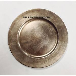 Plato Decorativo de Metal con Hojas Doradas, Modelo Redondo con Forma de Hoja, Creativo, con Acabado Esmaltado - Product Image 2