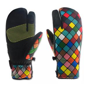 Mitaines de ski unisexes à doigts séparés, imperméables, thermiques, pour l'hiver, pour le snowboard, colorées - Product Image 1