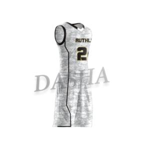 Camiseta de baloncesto de camuflaje gris claro personalizada al por mayor para Hombre Nuevo diseño de uniforme sublimado de talla grande transpirable - Product Image 2