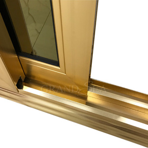Mới Nhất Thiết Kế Vàng Màu Sắc Đôi Tráng Men Nhôm Trượt Cửa Sổ - Product Image 4