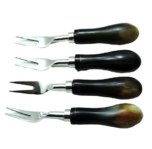 Juego de cubiertos con mango de cuerno negro Natural, juego de cuatro quesos, nuevo diseño, pulido a mano, juego de cubiertos con mango de diseñador - Product Image 3