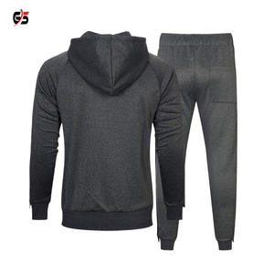 Survêtement d'hiver pour hommes survêtement côté rayé Tech polaire deux pièces sweats à capuche ensemble de joggers uni solide entièrement personnalisé Design de marque - Product Image 3