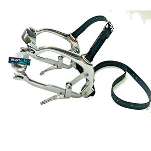 Venta al por mayor de fabricación de espéculo dental boca de caballo mordaza de acero inoxidable calibre de boca de cuero para caballos instrumentos veterinarios - Product Image 4