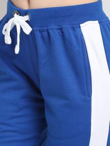 Mode féminine 100% coton survêtement pas cher prix de gros Jogging survêtement ensemble côté rayé 2 pièces grande taille hiver - Product Image 6