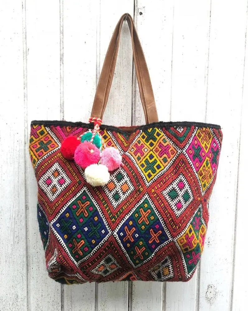 مصنوعة بالمغرب حمل حقيبة ، المغربي حقيبة جلدية أصلية
