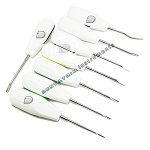 Kit de elevadores PDL con logotipo personalizado, 8 piezas, mango de plástico, juego de elevadores de raíz dental, instrumentos quirúrgicos dentales CE - Product Image 1