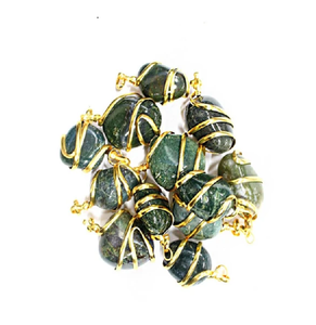 สร้อยคอควอตซ์คริสตัลสไตล์คลาสสิกจี้ลวดห่อลายหินบีสต์หินพลอยคุณภาพสูง - Product Image 4