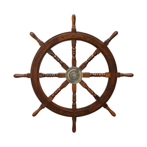Rueda de barco de madera para decoración de pared, rueda Náutica de acabado hecho a mano, diseño de sala de estar montada en la pared - Product Image 4