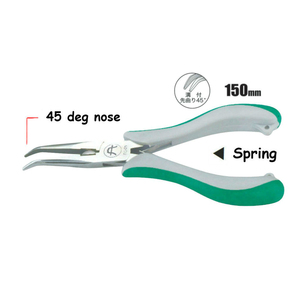 Kìm Mũi Kim Dài Chế Biến Lưỡi Hàng Đầu Đài Loan L S55C Thép Carbon Cao TPR Duplex Tay <span class=keywords><strong>C</strong></span>ầm Màu L Alicates De Punta Larga - Product Image 3