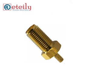 ETEILY <b>SMA</b> <b>Connector</b> Female High Quality Golden Straight Waterproof <b>Sma</b> <b>Connector</b> Straight Female Bulkhead RF for RG316 Cable - Product Image 1