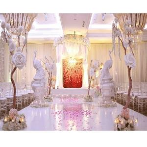 กระถางตกแต่งงานแต่งงาน FRP peacock ดอกไม้งานแต่งงานกระถางนกยูงไฟเบอร์ผู้ผลิตตกแต่งงานแต่งงานประติมากรรมนกยูง FRP - Product Image 1