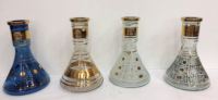 Farida Hookahs Premium-Qualität Ägyptische Pyramidenförmige Glas-Luxusvasen Handgefertigte Spiegeltechnik 24 Karat Gold 30-32cm