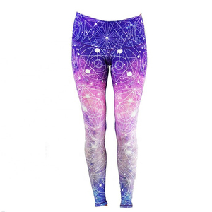 Leggings de yoga décontractés sublimés pour femmes Aw Traders - Respirants, antibactériens, taille haute, polyester/spandex, toutes saisons - Product Image 2