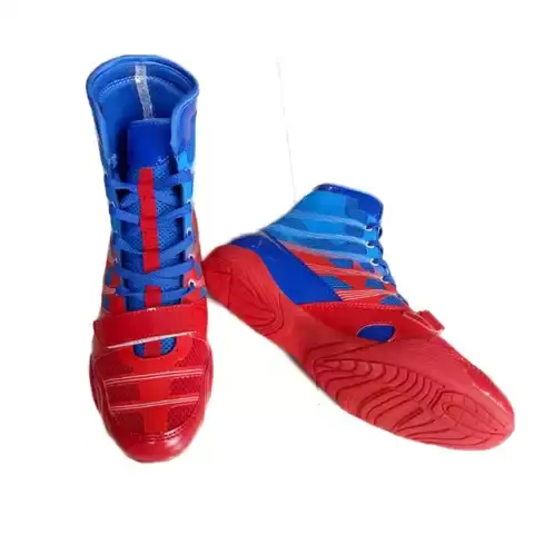 Toptan özel profesyonel deri spor botları boks ayakkabıları erkekler için