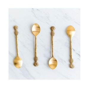 Juego de 5 cubiertos de acero inoxidable, diseño fantástico, tenedor de Color dorado, cuchara, cuchillo, juego de cubiertos para los más vendidos - Product Image 6