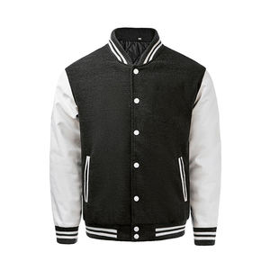 Veste en coton universitaire personnalisée de haute qualité du fabricant Tissu de laine d'hiver avec patchs d'impression de logo personnalisés Taille XS - Product Image 1