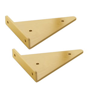 ชั้นเหล็กติดผนังสีดำทองแบบเรียบง่าย,ชั้นแขวนเข้ามุมสามเหลี่ยมแบบมองไม่เห็นตัวค้ำชั้นวางของทนทานแบบชนบท - Product Image 3