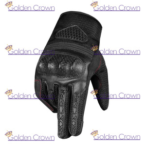 Guantes AirMesh y piel de cabra para motocicleta para hombre, guantes de cuero con pantalla táctil para motorista Cruiser Street Riding - Product Image 2