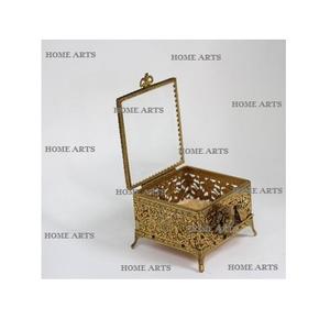 Joyero de metal de diseño Caja de almacenamiento de joyería de forma cuadrada de la mejor calidad de fabricación en Home Arts - Product Image 3