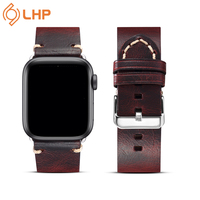 Bracelet de montre IWatch Vintage de haute qualité 38mm 42mm 44mm 45mm avec cuir véritable huileux manuel