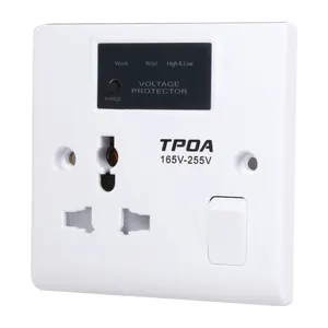 Socket Protection Function Electric Digital Voltage Protector Wall Mounted Socket With Voltage Protection