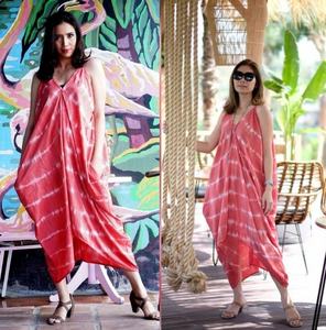 Sampic — tenue Chic à motif bohême, manches courtes, pour femmes, vêtement ample à coupe basse et longue, tendance et Cool, pour la saison d'été - Product Image 2