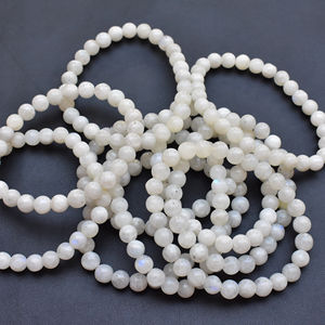 ขายส่งพลอยลูกปัดรุ้ง6,7,8มิลลิเมตรมูนสโตนลูกปัดเครื่องประดับหินธรรมชาติ Strand ลูกปัดหลวม - Product Image 1