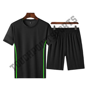 Ensemble de shorts en coton éponge décontracté d'été pour homme de marque personnalisée 2 pièces respirant - Product Image 3